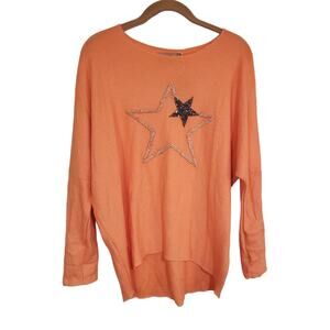 NWT Free For Humanity Orange Doublestar Top One Size MSRP $86